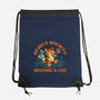 Reject Humanity Become A Cat-None-Drawstring-Bag-worlddominationforcats