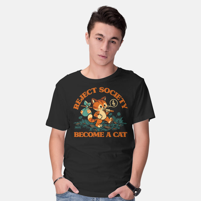 Reject Humanity Become A Cat-Mens-Basic-Tee-worlddominationforcats