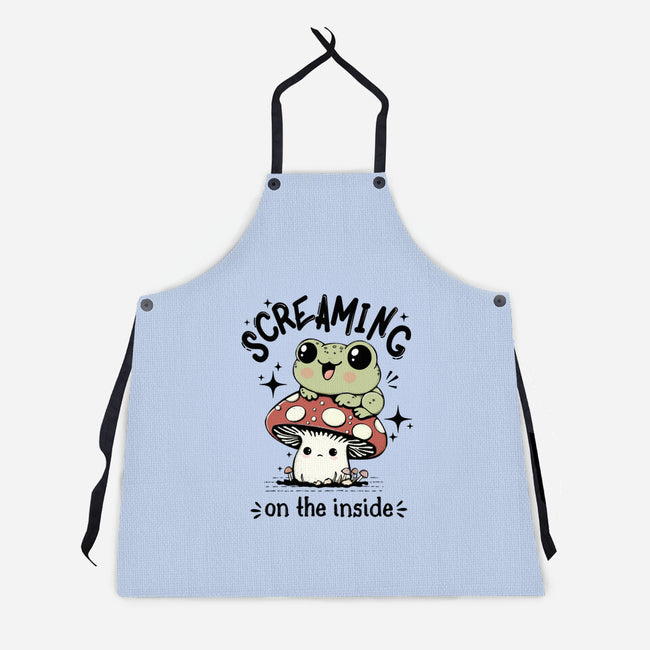 Screaming On The Inside-Unisex-Kitchen-Apron-Trendlory