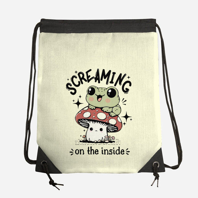 Screaming On The Inside-None-Drawstring-Bag-Trendlory