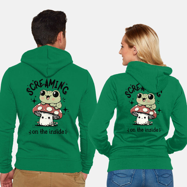 Screaming On The Inside-Unisex-Zip-Up-Sweatshirt-Trendlory