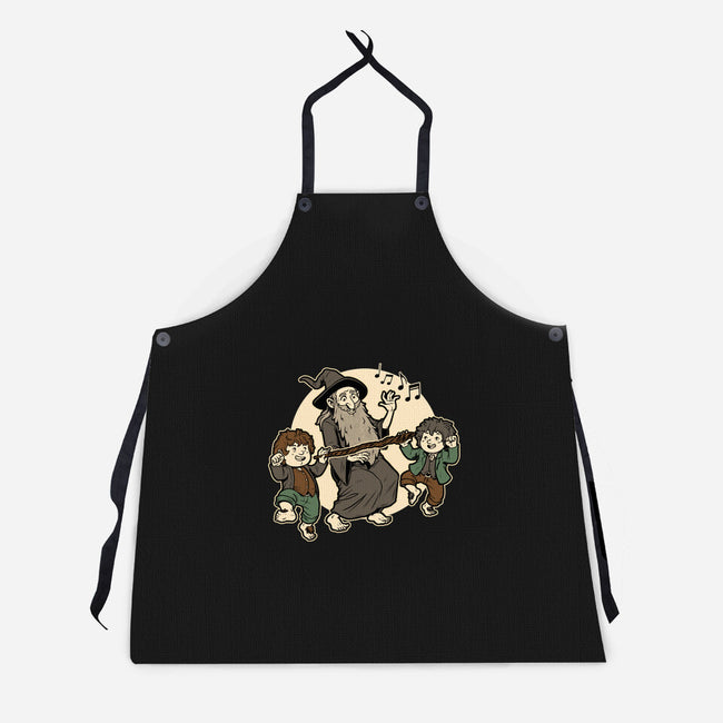 Medieval Wizard Dance-Unisex-Kitchen-Apron-Studio Mootant