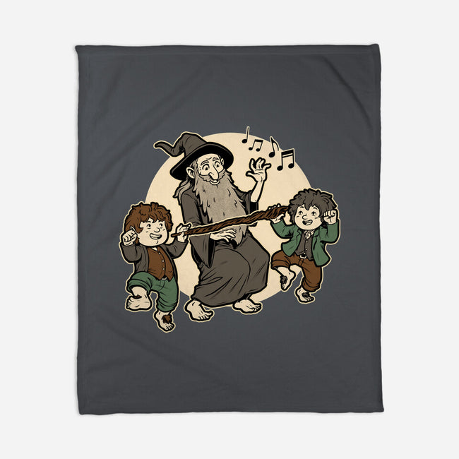 Medieval Wizard Dance-None-Fleece-Blanket-Studio Mootant