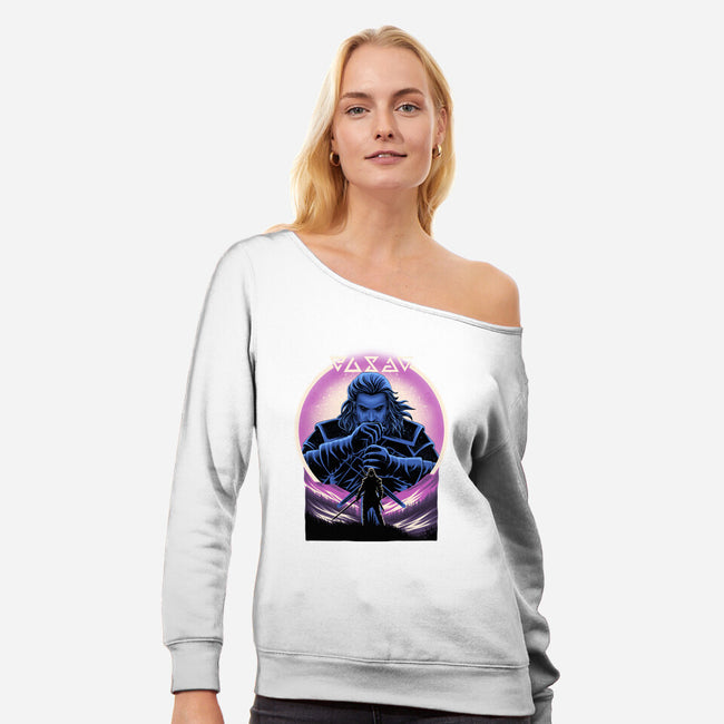 Hunter In The Valley-Womens-Off Shoulder-Sweatshirt-rmatix