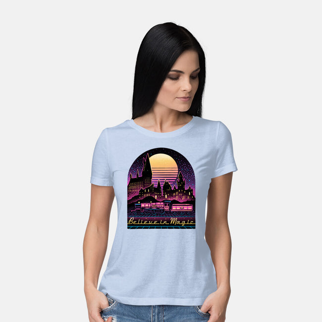 Believe In The Magic-Womens-Basic-Tee-glitchygorilla