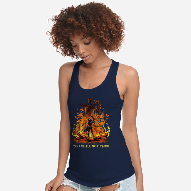 Defender Of La Mancha Remix-Womens-Racerback-Tank-zascanauta