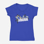 Parkour In The Office-Womens-V-Neck-Tee-Tronyx79