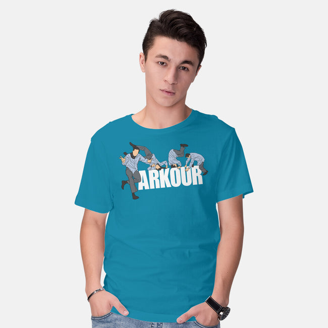 Parkour In The Office-Mens-Basic-Tee-Tronyx79