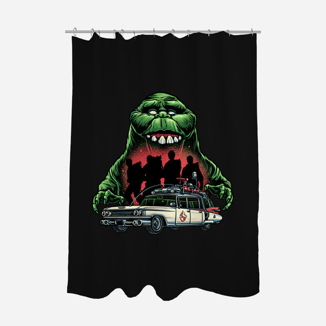 Green Slime-None-Polyester-Shower Curtain-momma_gorilla