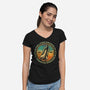 Through Hardship To The Stars-Womens-V-Neck-Tee-kg07