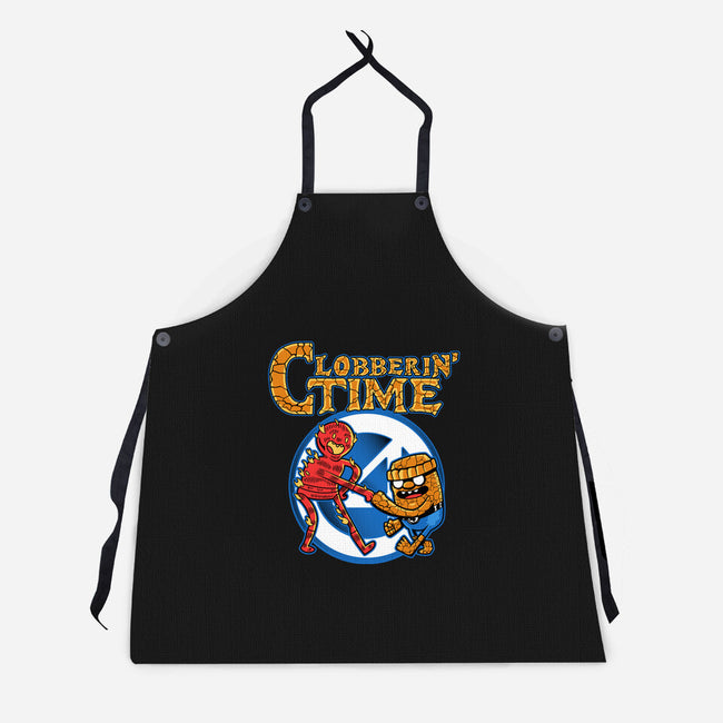 Clobberin Time-Unisex-Kitchen-Apron-demonigote