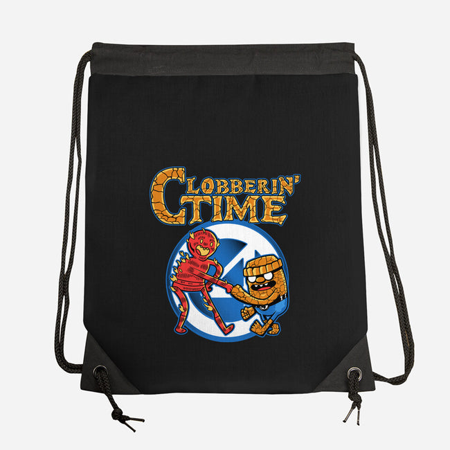 Clobberin Time-None-Drawstring-Bag-demonigote