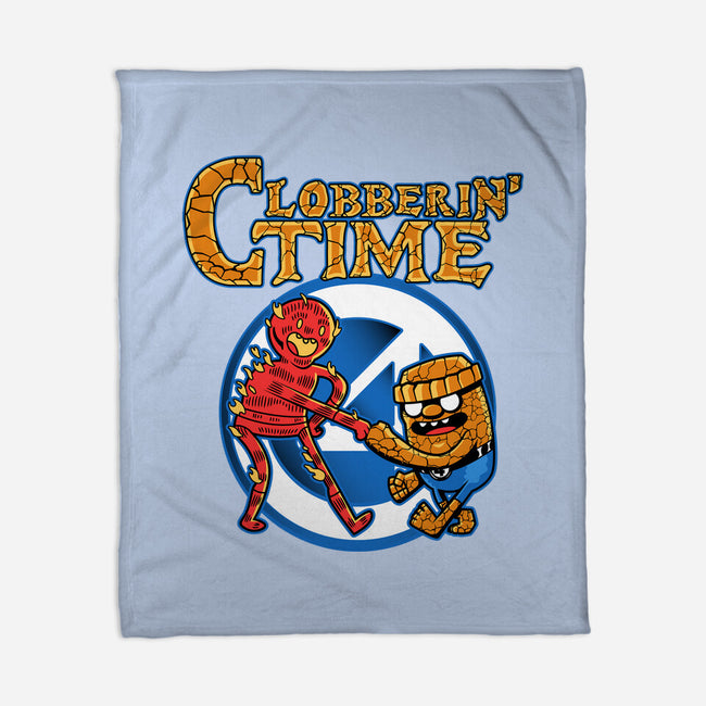 Clobberin Time-None-Fleece-Blanket-demonigote