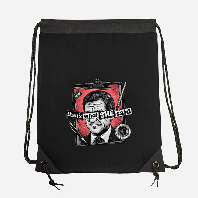 That's What She Said-None-Drawstring-Bag-glitchygorilla