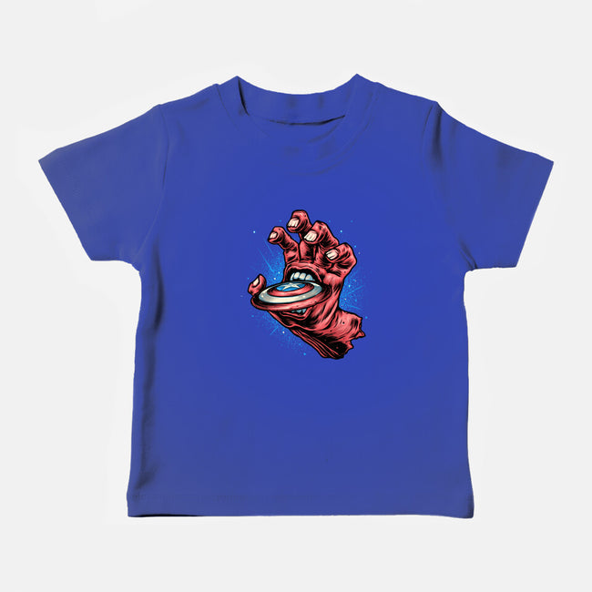 Big Red Hand-Baby-Basic-Tee-glitchygorilla