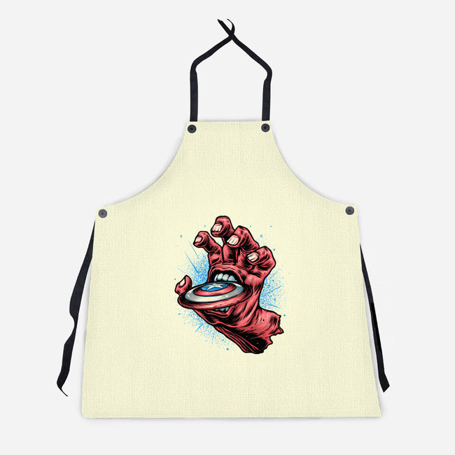 Big Red Hand-Unisex-Kitchen-Apron-glitchygorilla