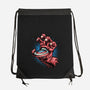 Big Red Hand-None-Drawstring-Bag-glitchygorilla