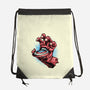 Big Red Hand-None-Drawstring-Bag-glitchygorilla