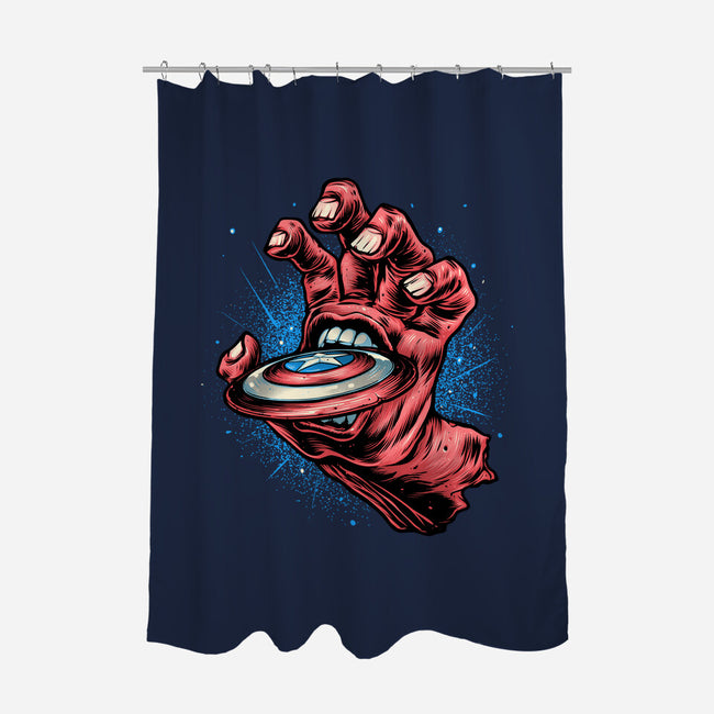 Big Red Hand-None-Polyester-Shower Curtain-glitchygorilla