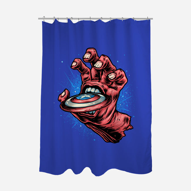 Big Red Hand-None-Polyester-Shower Curtain-glitchygorilla