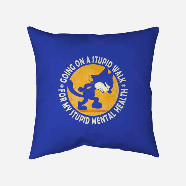 Cat Mental Health-None-Removable Cover w Insert-Throw Pillow-erion_designs