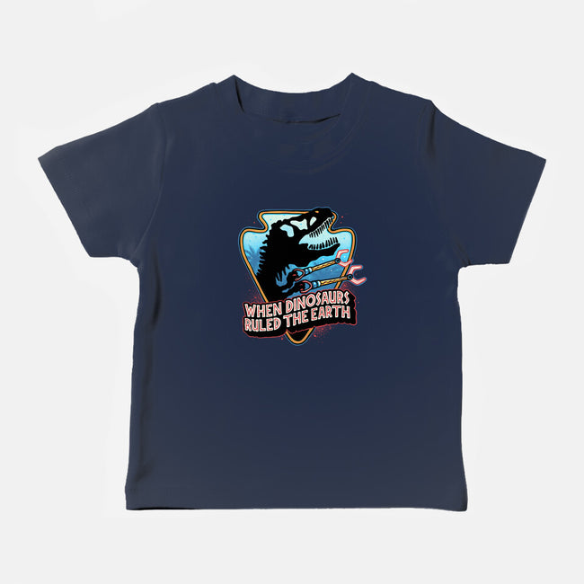 When Dinosaurs Ruled The Earth-Baby-Basic-Tee-glitchygorilla