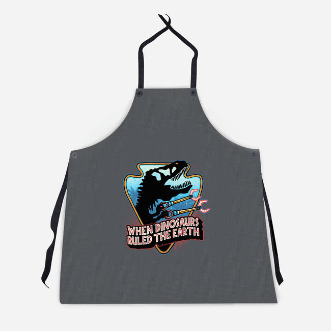 When Dinosaurs Ruled The Earth-Unisex-Kitchen-Apron-glitchygorilla