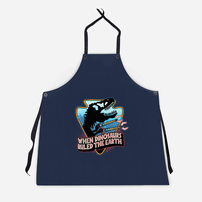 When Dinosaurs Ruled The Earth-Unisex-Kitchen-Apron-glitchygorilla