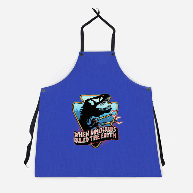 When Dinosaurs Ruled The Earth-Unisex-Kitchen-Apron-glitchygorilla