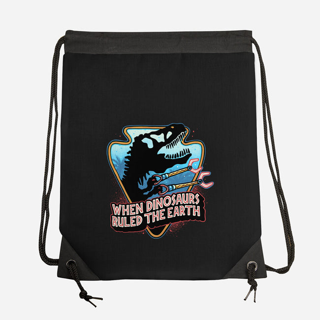 When Dinosaurs Ruled The Earth-None-Drawstring-Bag-glitchygorilla