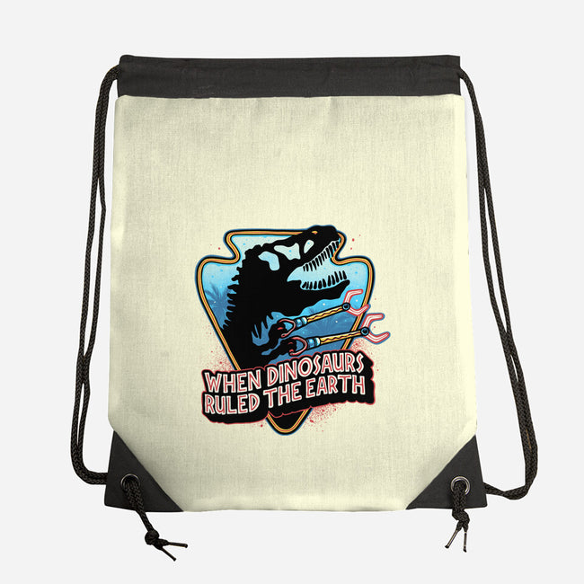 When Dinosaurs Ruled The Earth-None-Drawstring-Bag-glitchygorilla