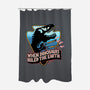 When Dinosaurs Ruled The Earth-None-Polyester-Shower Curtain-glitchygorilla