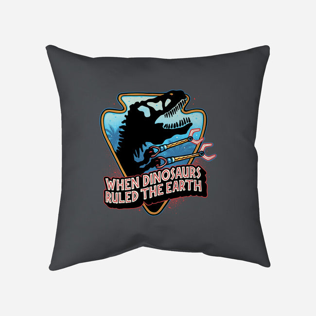 When Dinosaurs Ruled The Earth-None-Removable Cover w Insert-Throw Pillow-glitchygorilla