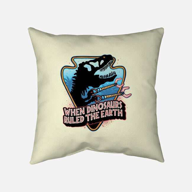 When Dinosaurs Ruled The Earth-None-Removable Cover w Insert-Throw Pillow-glitchygorilla