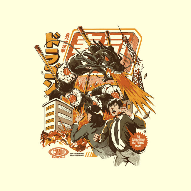 Sushi Dragon Attack-None-Drawstring-Bag-ilustrata