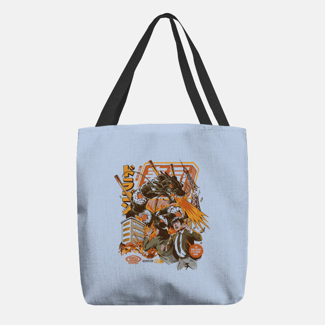 Sushi Dragon Attack-None-Basic Tote-Bag-ilustrata