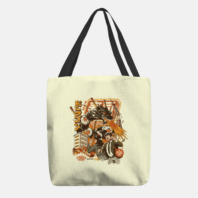 Sushi Dragon Attack-None-Basic Tote-Bag-ilustrata