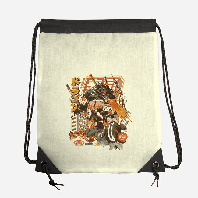 Sushi Dragon Attack-None-Drawstring-Bag-ilustrata