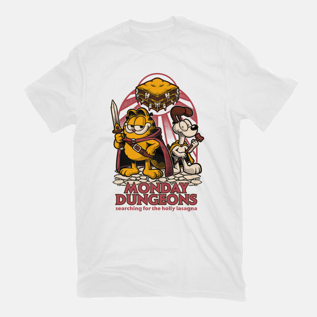 Monday Dungeons Lasagna-Womens-Fitted-Tee-Studio Mootant