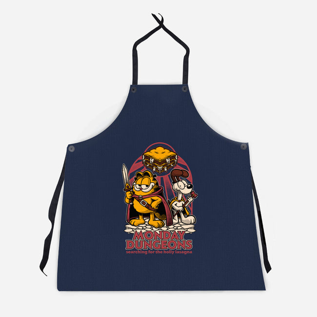 Monday Dungeons Lasagna-Unisex-Kitchen-Apron-Studio Mootant