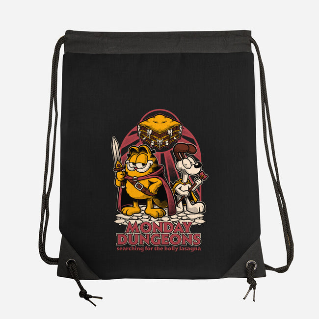 Monday Dungeons Lasagna-None-Drawstring-Bag-Studio Mootant