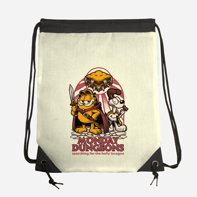 Monday Dungeons Lasagna-None-Drawstring-Bag-Studio Mootant
