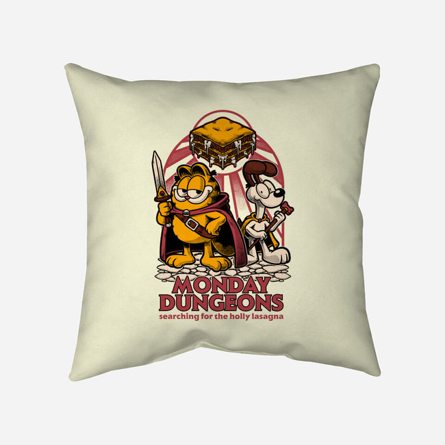 Monday Dungeons Lasagna-None-Removable Cover w Insert-Throw Pillow-Studio Mootant