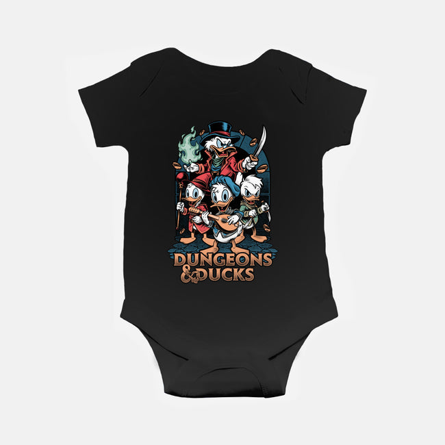 Dungeons And Ducks Cartoon-Baby-Basic-Onesie-Studio Mootant