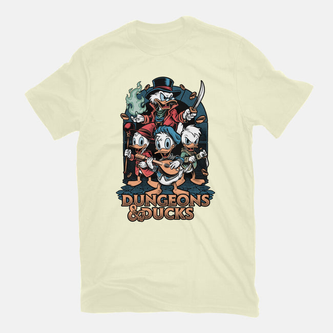 Dungeons And Ducks Cartoon-Mens-Basic-Tee-Studio Mootant