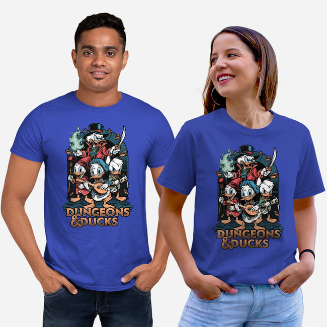 Dungeons And Ducks Cartoon-Unisex-Basic-Tee-Studio Mootant