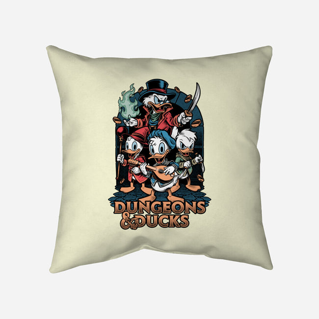 Dungeons And Ducks Cartoon-None-Removable Cover w Insert-Throw Pillow-Studio Mootant