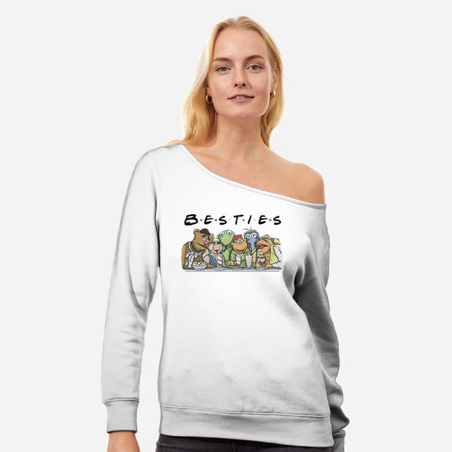 Puppet Friends-Womens-Off Shoulder-Sweatshirt-NMdesign