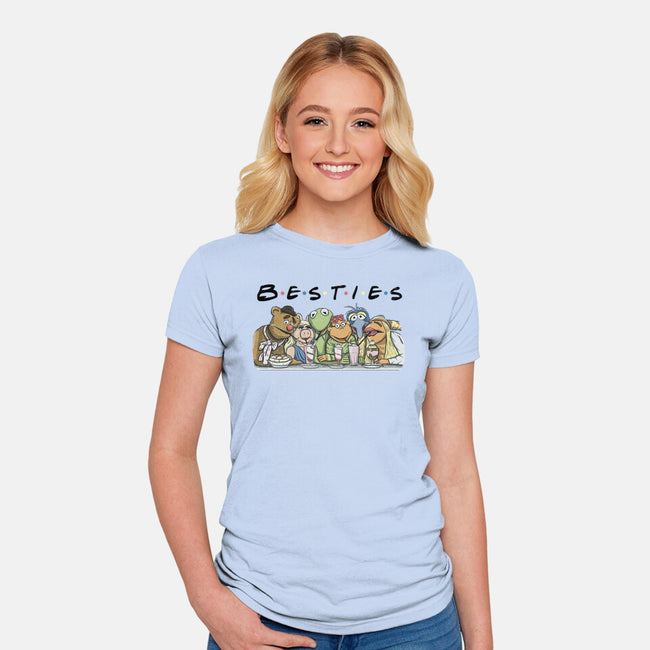 Puppet Friends-Womens-Fitted-Tee-NMdesign