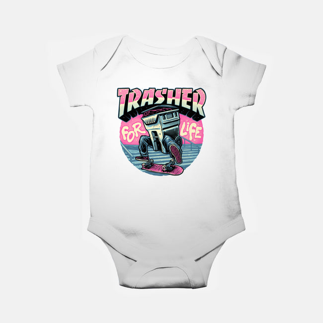 Trasher For Life-Baby-Basic-Onesie-momma_gorilla